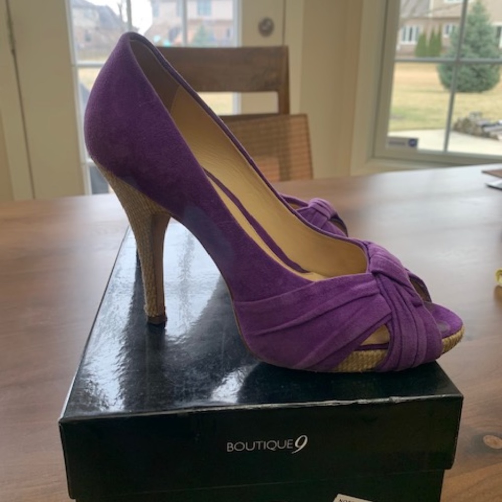 Boutique 9 B. Tudeu Purple Heels